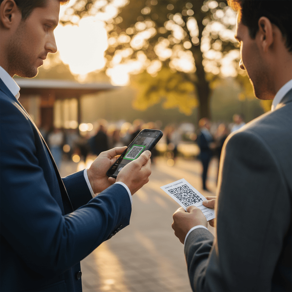 QR code scanning at tournament entry