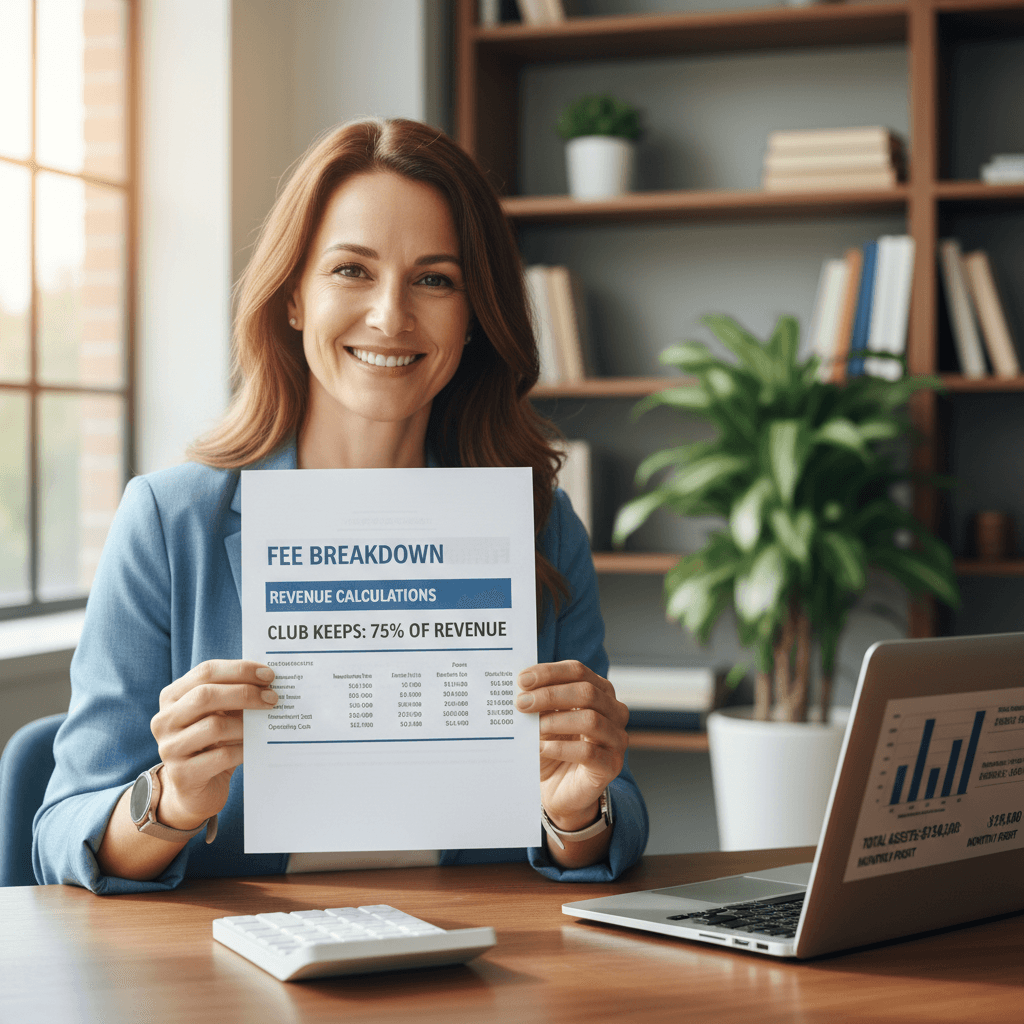 Non-league football club viewing transparent fee and revenue breakdown